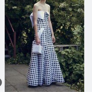 Natasha Zinko Gown Gingham dress gown Resort 2018 Collection